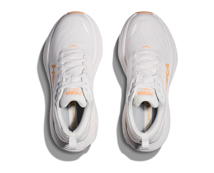 Hoka Womens Bondi 8 - White/Cantaloupe - Neutral