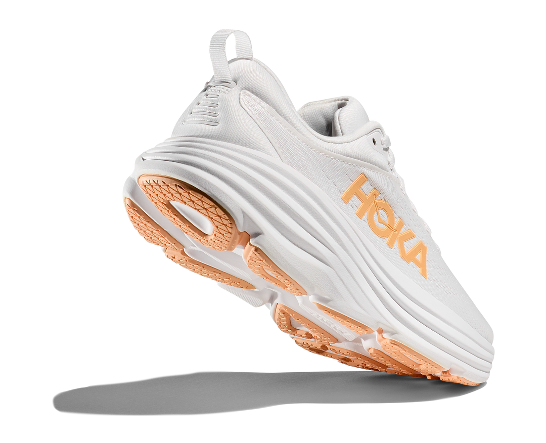 Hoka Womens Bondi 8 - White/Cantaloupe - Neutral