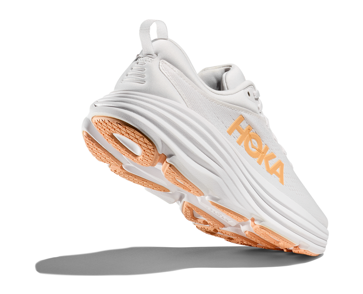 Hoka Womens Bondi 8 - White/Cantaloupe - Neutral