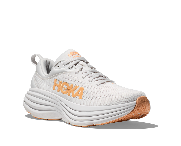 Hoka Womens Bondi 8 - White/Cantaloupe - Neutral