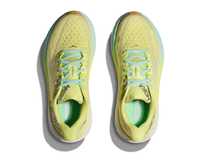 Hoka Womens Clifton 9 Wide - D Width - Citrus Glow/Sunlit Ocean - Neutral