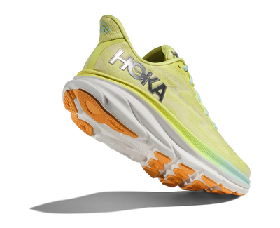 Hoka Womens Clifton 9 Wide - D Width - Citrus Glow/Sunlit Ocean - Neutral