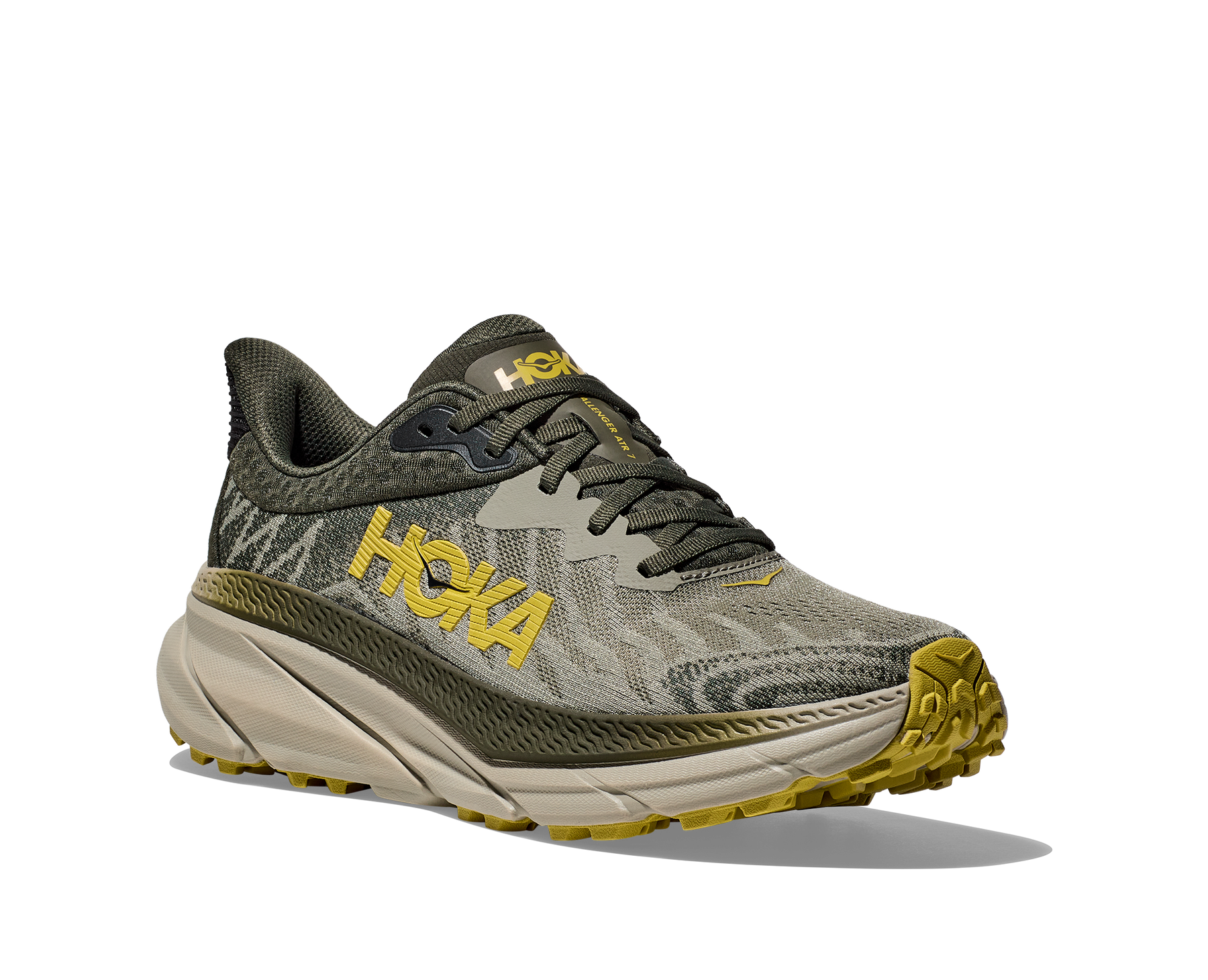 Hoka Mens Challenger ATR 7 Wide 2E Width Olive Haze/Forest Cover
