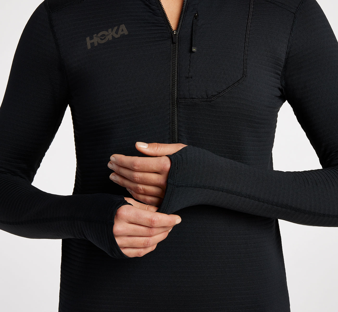 Hoka Womens 1/2 Zip - Black