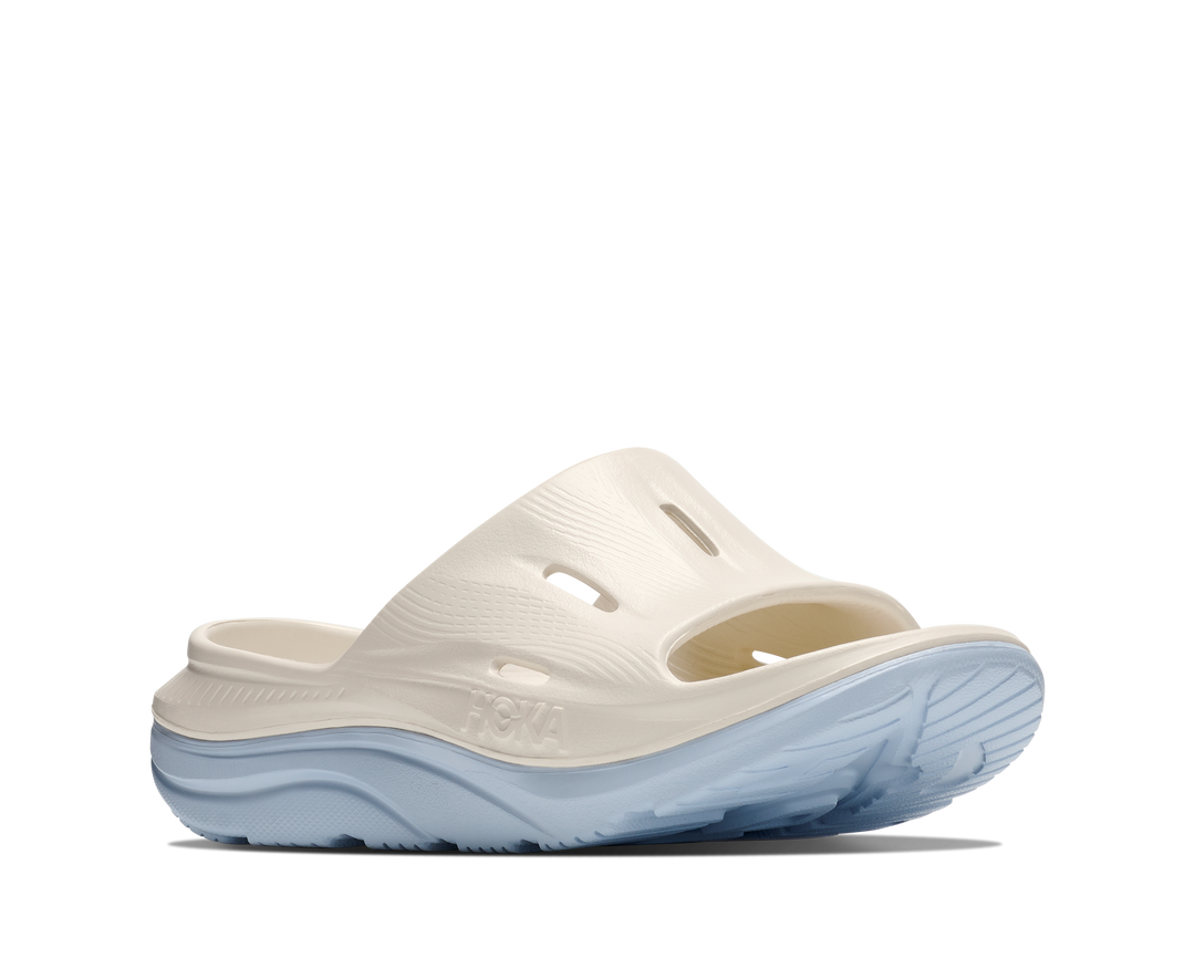 Hoka Unisex Ora Recovery Slide 3 - Alabaster/ Ambient Blue - AW26