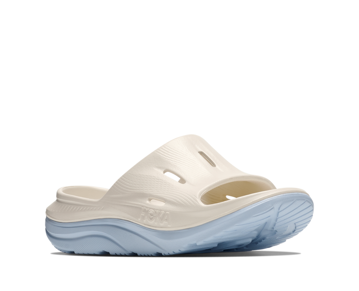 Hoka Unisex Ora Recovery Slide 3 - Alabaster/ Ambient Blue - AW26