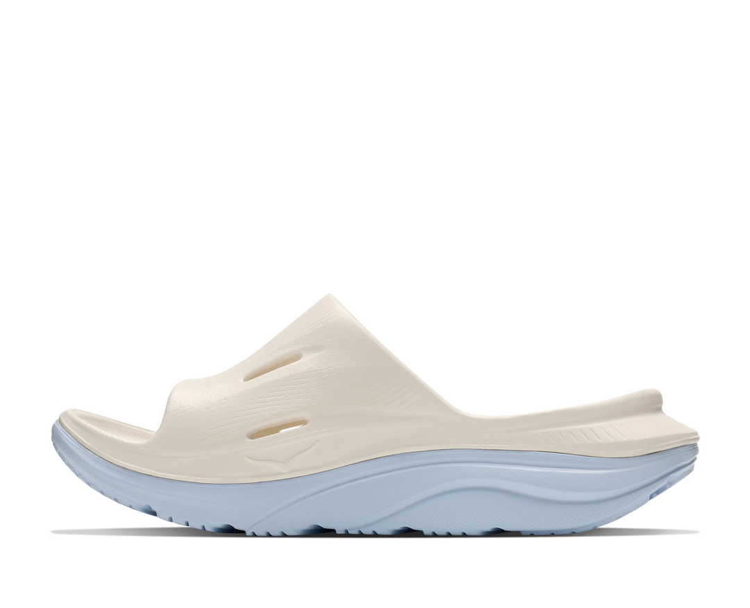 Hoka Unisex Ora Recovery Slide 3 - Alabaster/ Ambient Blue - AW26