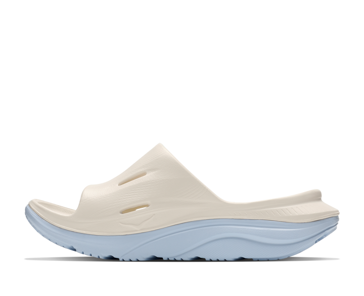 Hoka Unisex Ora Recovery Slide 3 - Alabaster/ Ambient Blue - AW26