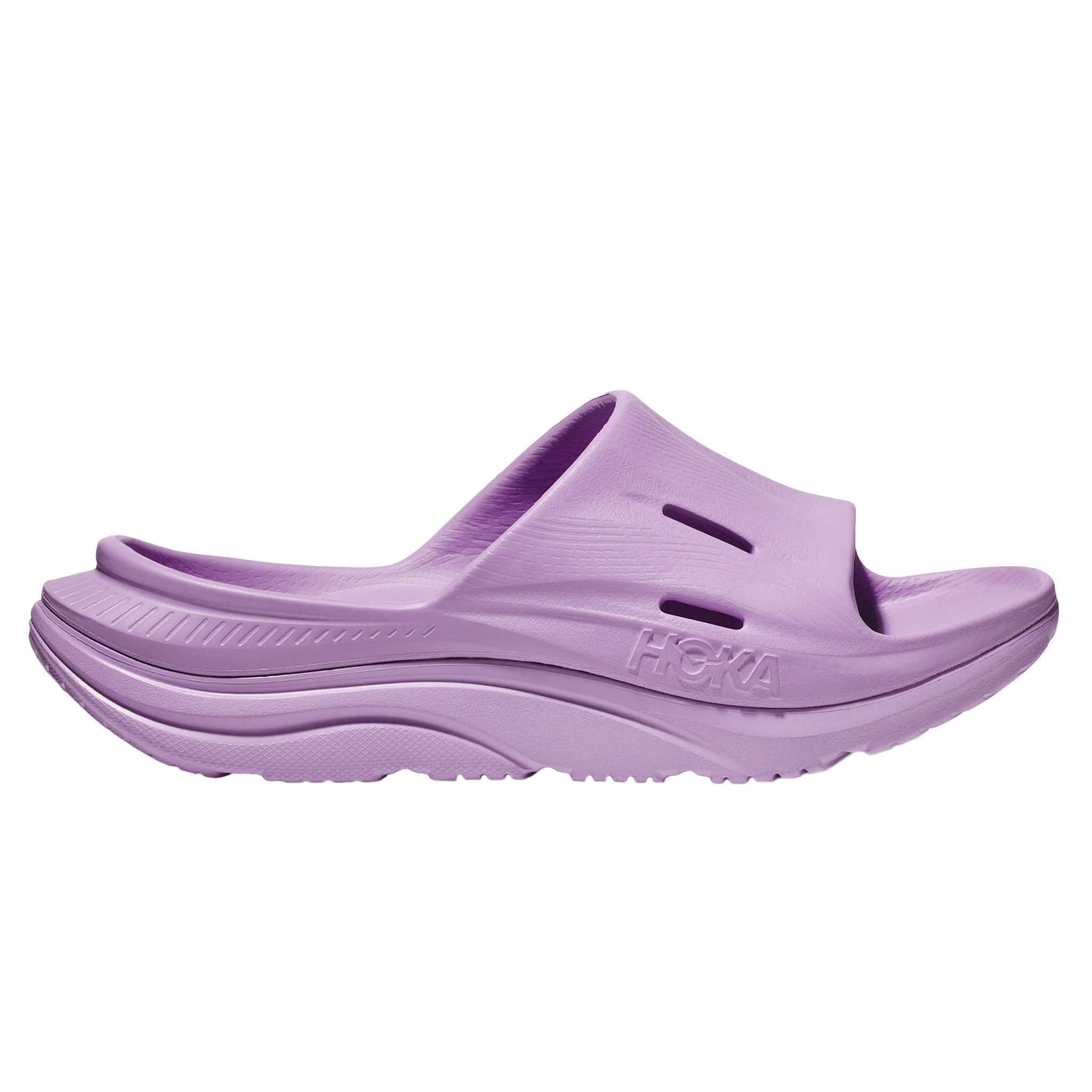 Hoka Womens Ora Recovery Slide 3 - Violet Bloom/Violet Bloom