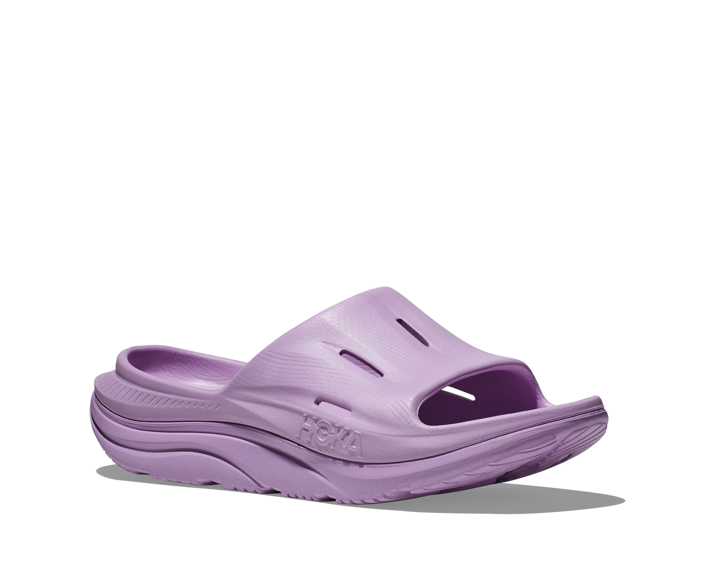 Hoka Womens Ora Recovery Slide 3 - Violet Bloom/Violet Bloom