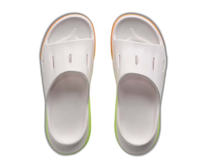 Hoka Unisex Ora Recovery Slide 3 - White/Neon Yuzu - AW26