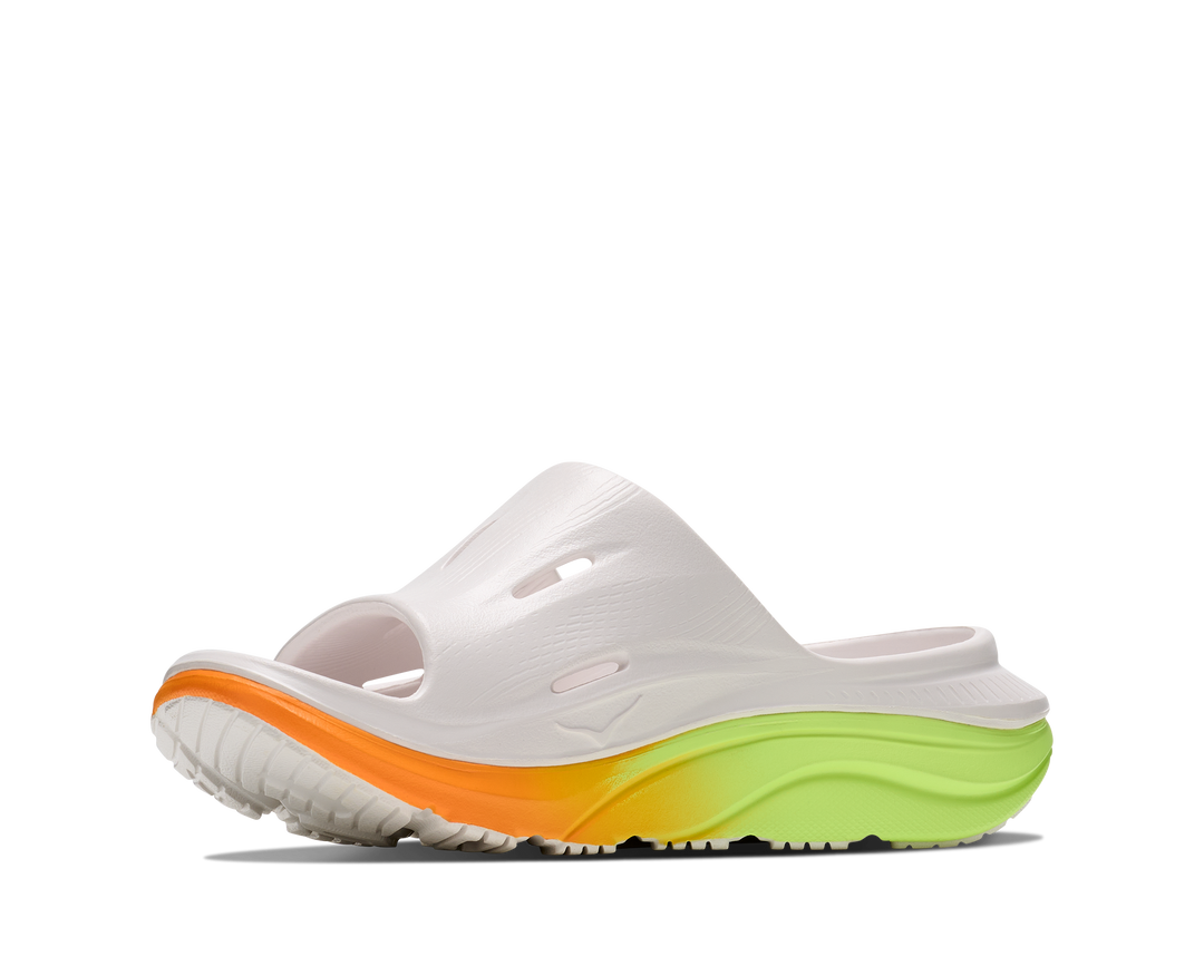 Hoka Unisex Ora Recovery Slide 3 - White/Neon Yuzu - AW26