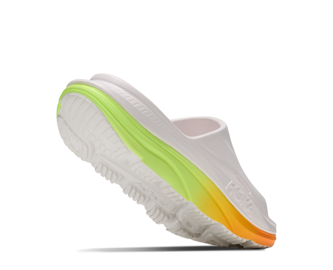 Hoka Unisex Ora Recovery Slide 3 - White/Neon Yuzu - AW26