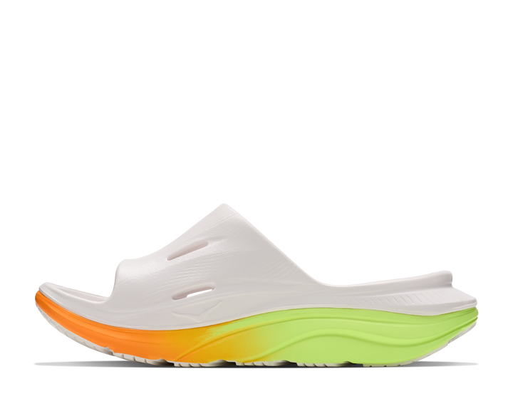 Hoka Unisex Ora Recovery Slide 3 - White/Neon Yuzu - AW26