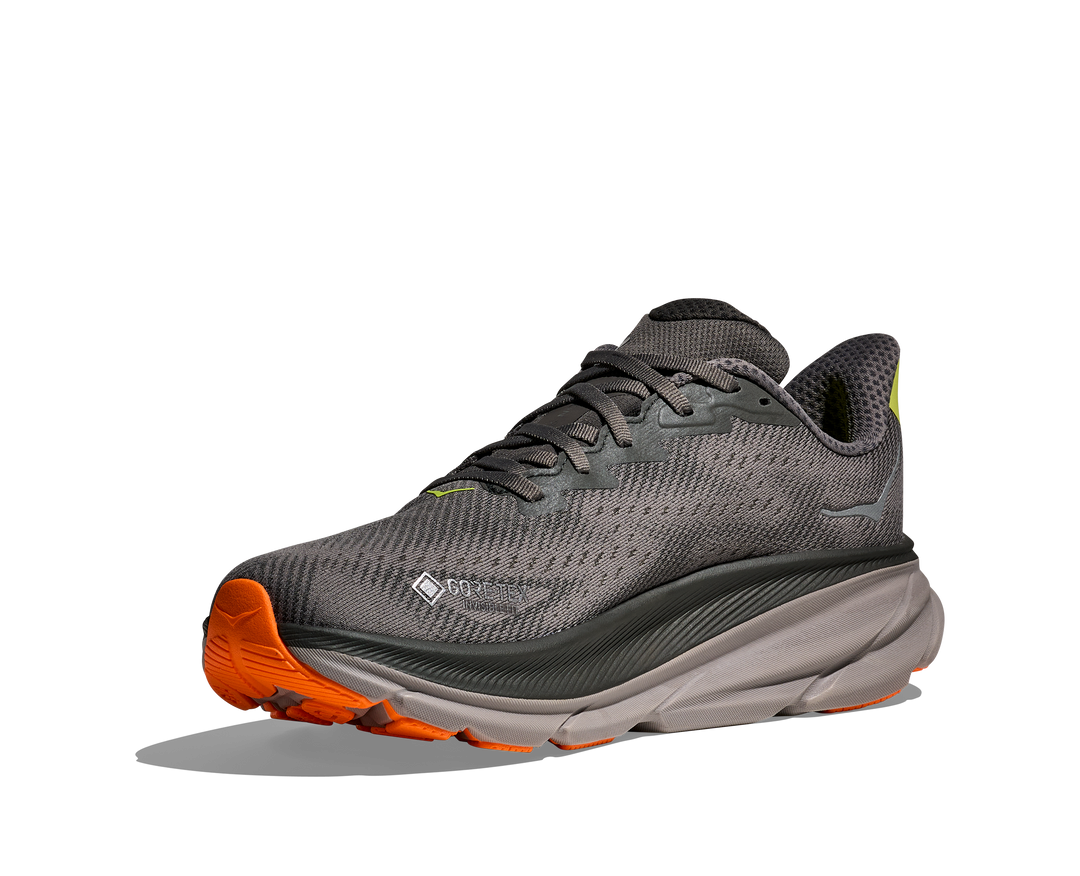 Hoka Mens Clifton 9 GTX - Asphalt Grey/Gravel - Neutral - AW25