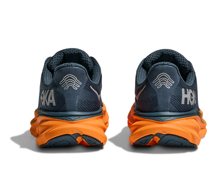 Hoka Mens Clifton 9 GTX - Stormy Skies/Orange Zest - Neutral - SS25