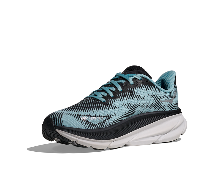 Hoka Womens Clifton 9 GTX - Black/Raindrop - Neutral - AW25