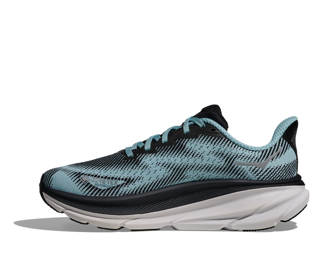 Hoka Womens Clifton 9 GTX - Black/Raindrop - Neutral - AW25