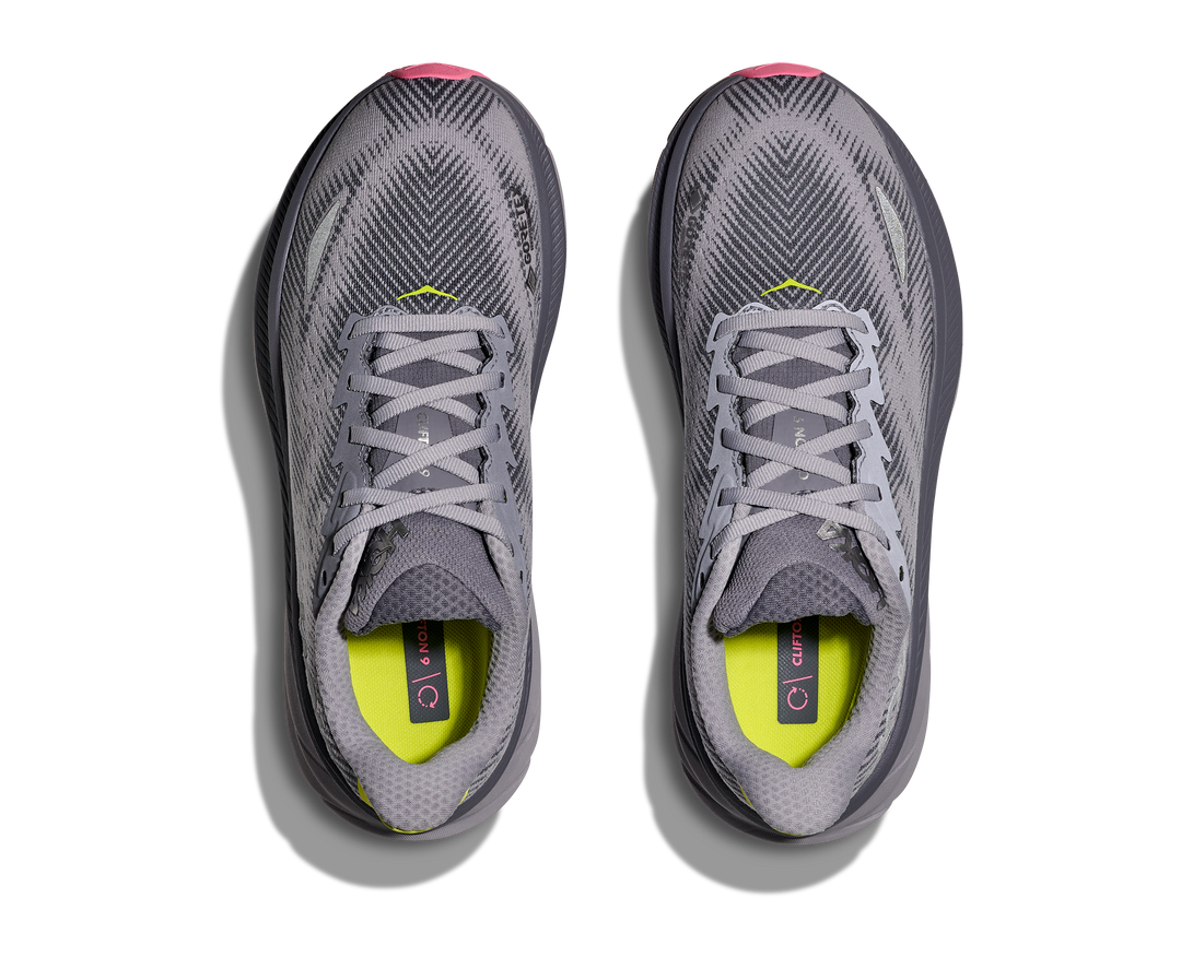 Hoka Womens Clifton 9 GTX - Grey Skies/Foggy Grey - Neutral - AW25