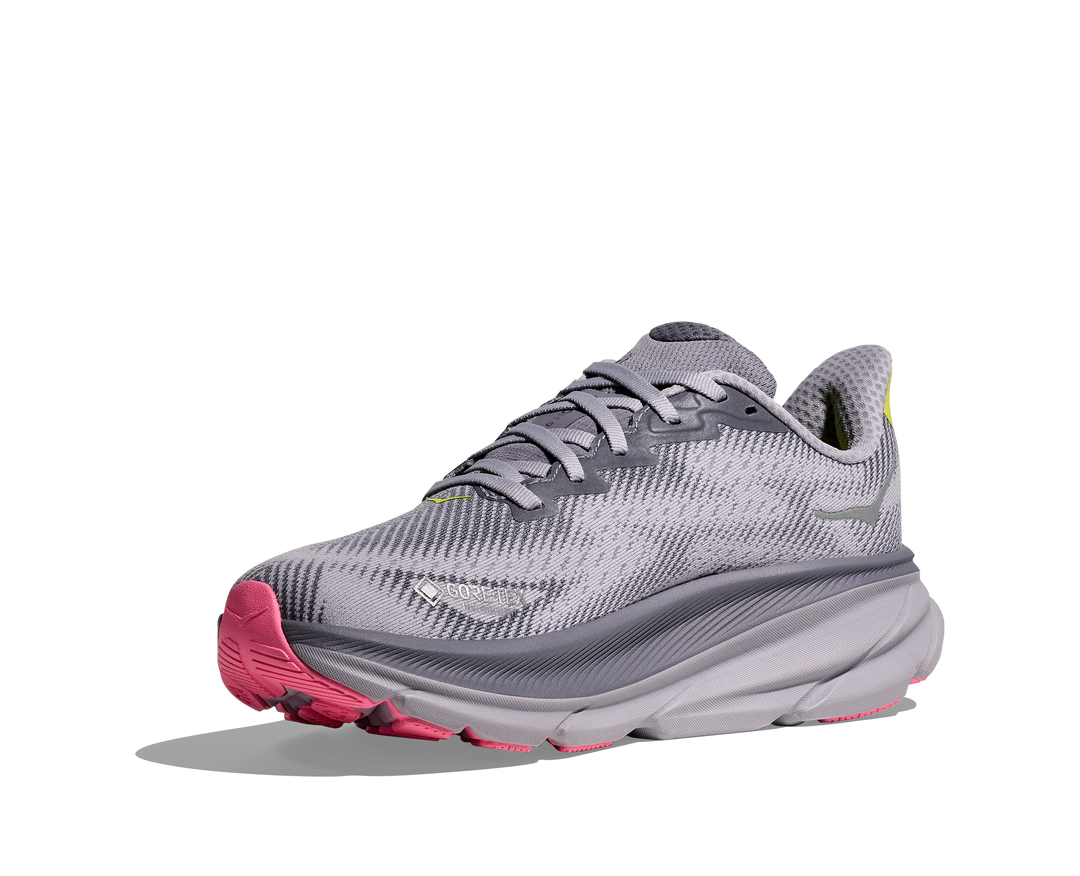 Hoka Womens Clifton 9 GTX - Grey Skies/Foggy Grey - Neutral - AW25