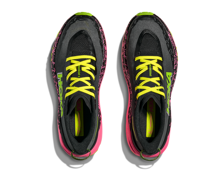 Hoka Mens Speedgoat 6 - Black/Neon Rose - Trail - AW25
