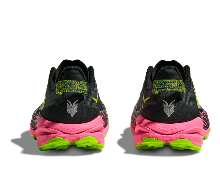 Hoka Mens Speedgoat 6 - Black/Neon Rose - Trail - AW25