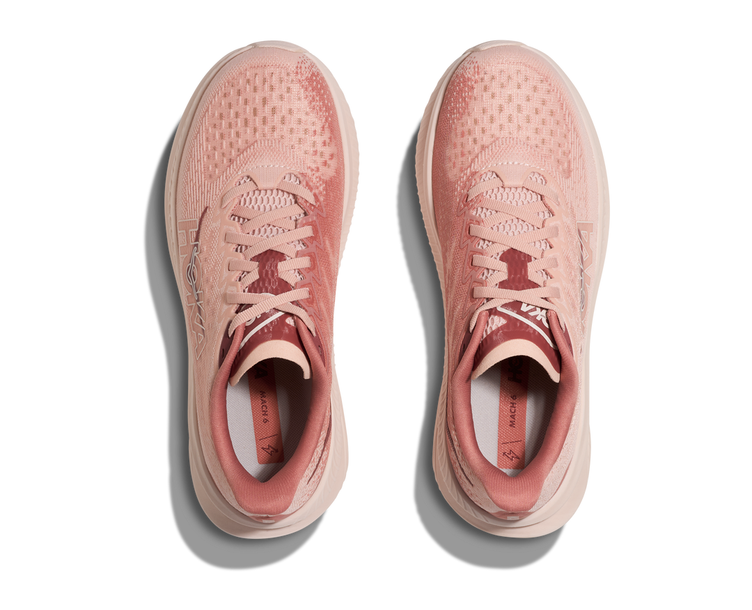 Hoka Womens Mach 6 - Rose Latte/Blush - Neutral - AW25