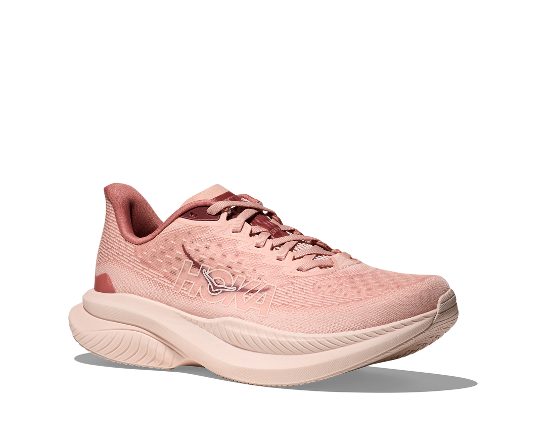 Hoka Womens Mach 6 - Rose Latte/Blush - Neutral - AW25