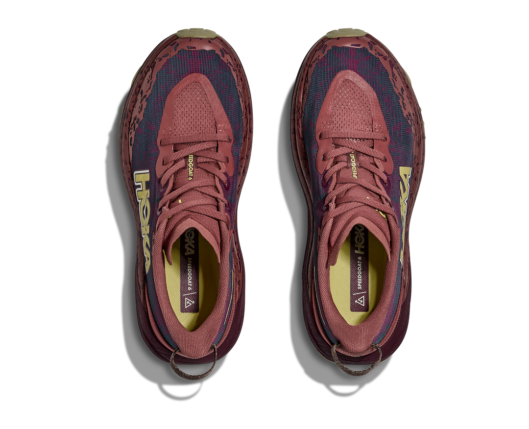 Hoka Womens Speedgoat 6  - Rouge/Black Cherry - Trail - AW25