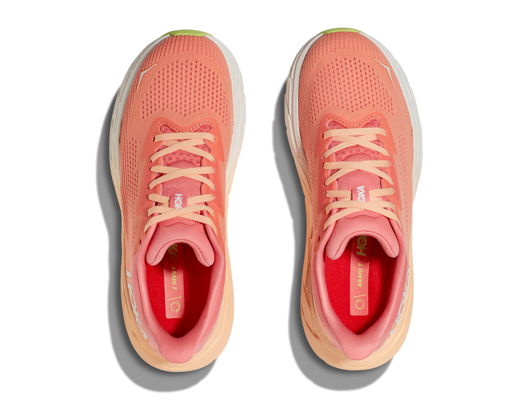 Hoka Womens Arahi 7 Wide D Width Papaya Coral Stability