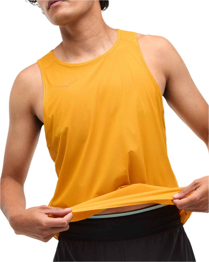 Hoka Mens Airolite Run Tank - Varsity Yellow