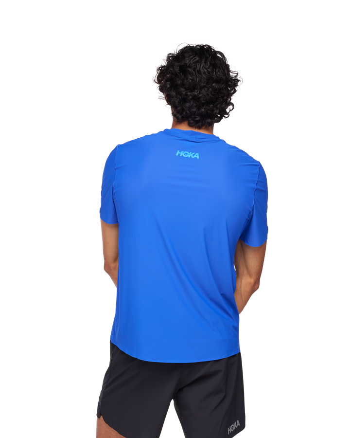 Hoka Mens Airolite Run Short Sleeve - Ultramarine