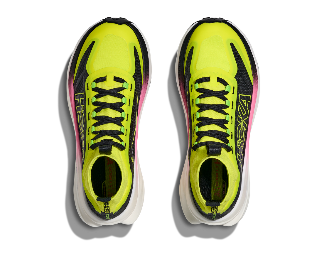 Hoka Womens Tecton X 3 - Neon Hoka Citrus/Black - Trail - AW25