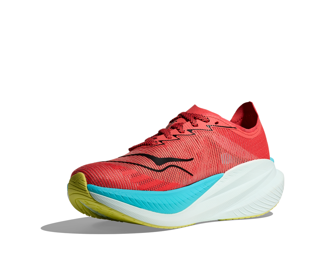 Hoka Womens Mach X 2 - Grapefruit/Electric Coral - Neutral - SS25