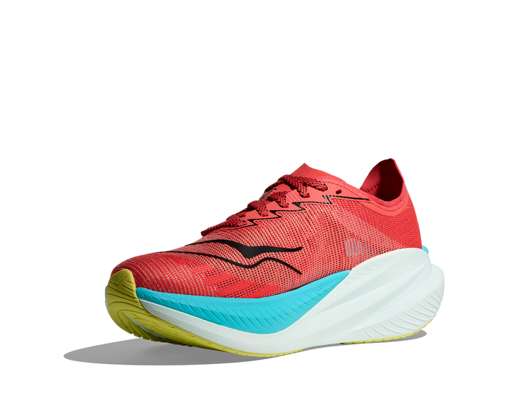 Hoka Womens Mach X 2 - Grapefruit/Electric Coral - Neutral - SS25