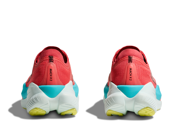 Hoka Womens Mach X 2 - Grapefruit/Electric Coral - Neutral - SS25