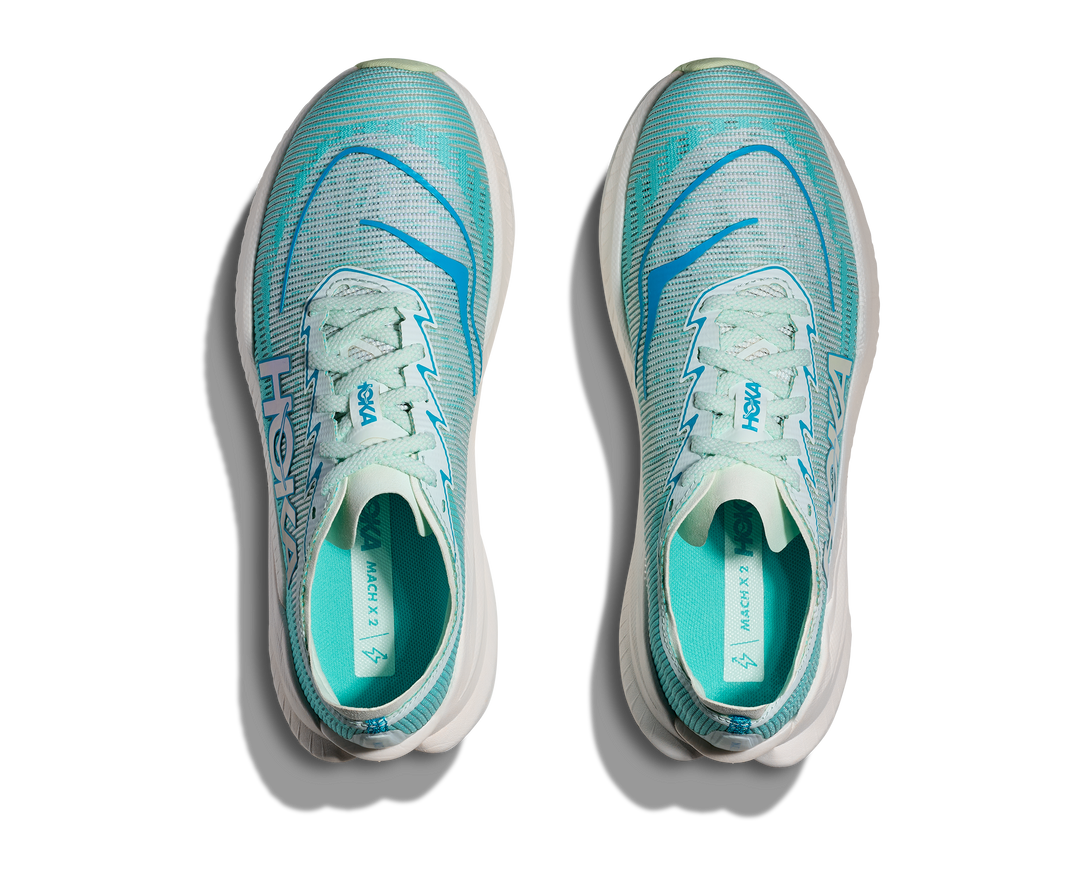 Hoka Womens Mach X 2 - Snow Melt/Blue Spark - Neutral - SS25