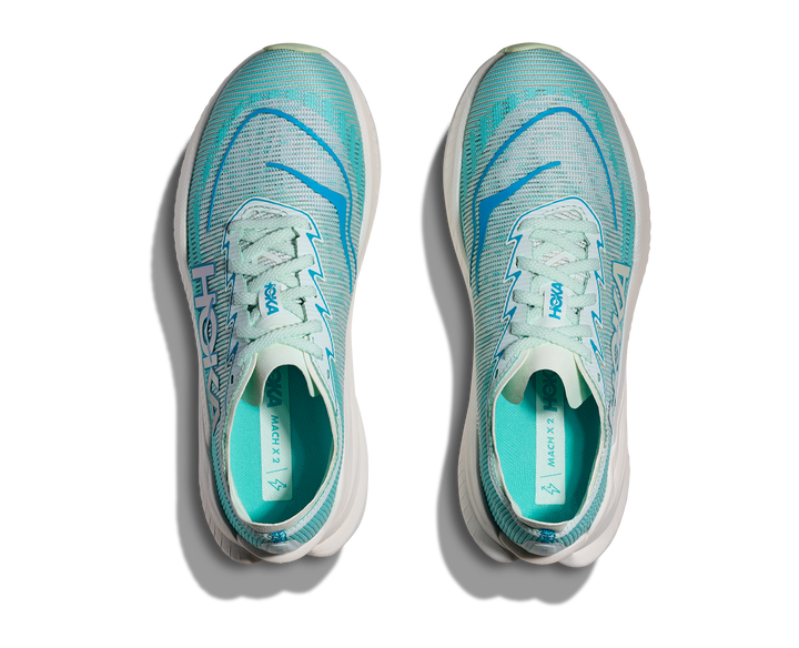 Hoka Womens Mach X 2 - Snow Melt/Blue Spark - Neutral - SS25