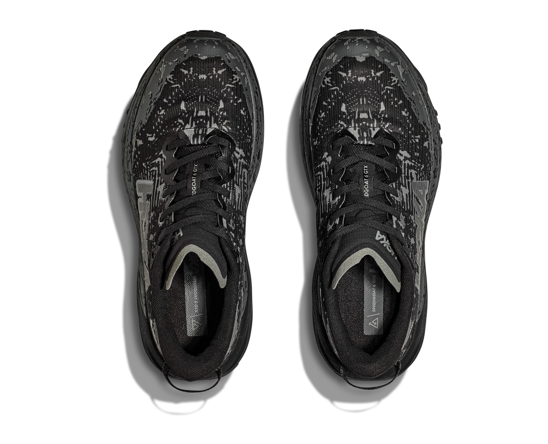 Hoka Womens Speedgoat 6 GTX - Wide - Black/ Outer Orbit- Trail