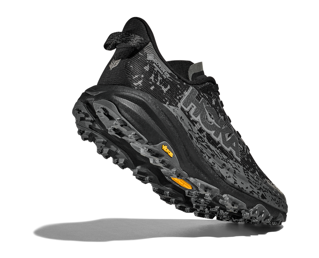 Hoka Womens Speedgoat 6 GTX - Wide - Black/ Outer Orbit- Trail