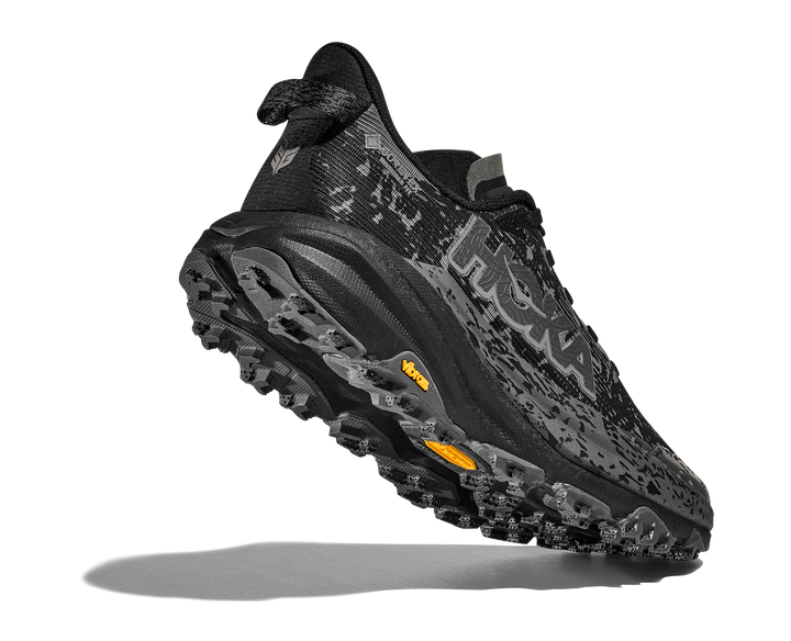 Hoka Womens Speedgoat 6 GTX - Wide - Black/ Outer Orbit- Trail