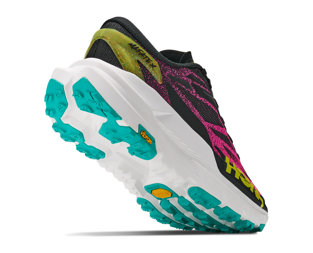 Hoka Womens Mafate X - Black/Neon Dragonfruit - Trail - AW26