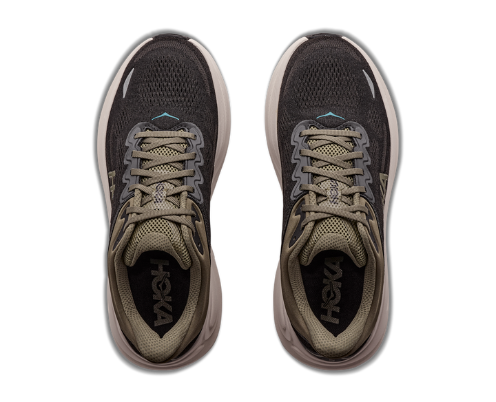 Hoka Mens Bondi 9 - Black/River Rock Grey - Neutral - AW26