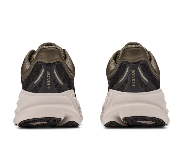 Hoka Mens Bondi 9 - Black/River Rock Grey - Neutral - AW26
