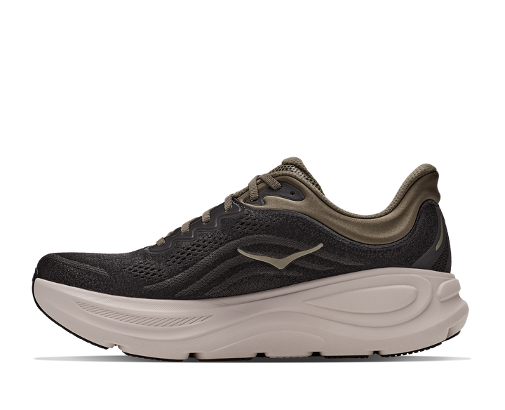 Hoka Mens Bondi 9 - Black/River Rock Grey - Neutral - AW26
