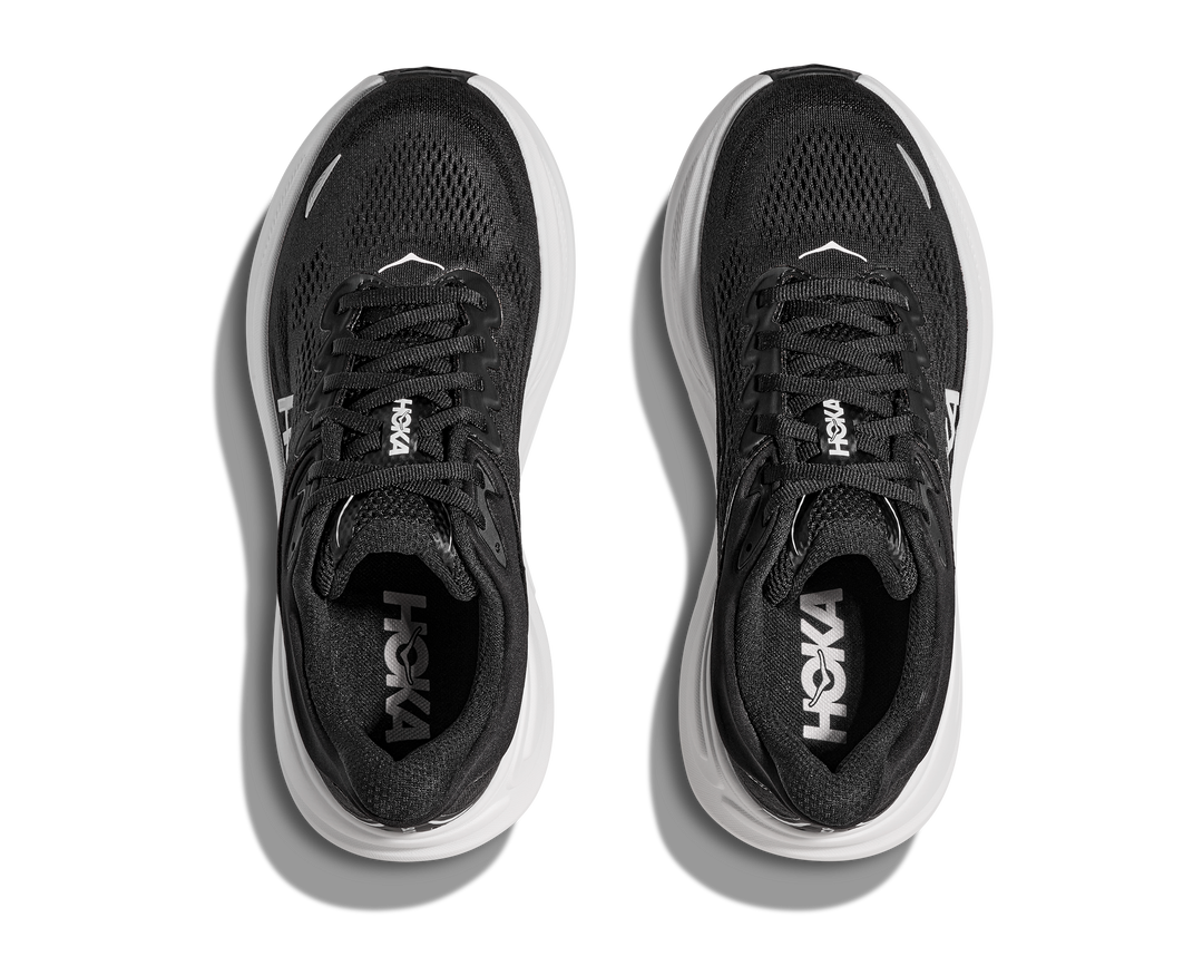 Hoka Mens Bondi 9 - Black/White - Neutral - SS25