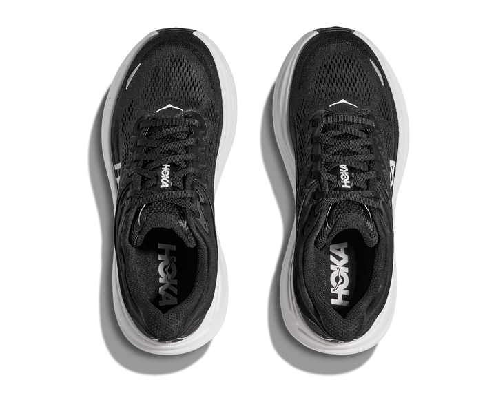Hoka Mens Bondi 9 - Black/White - Neutral - SS25