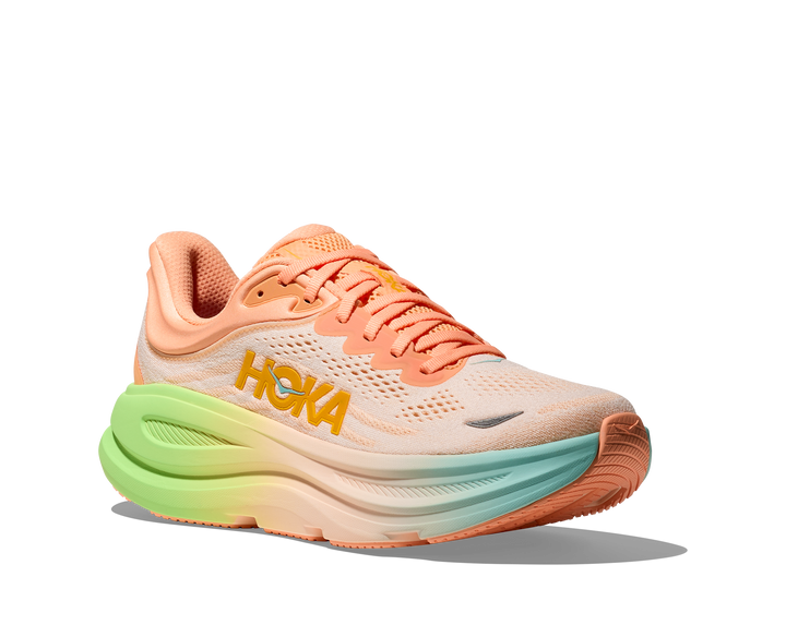 Hoka Mens Bondi 9 - Frost/Pale Tangerine - Neutral - SS25