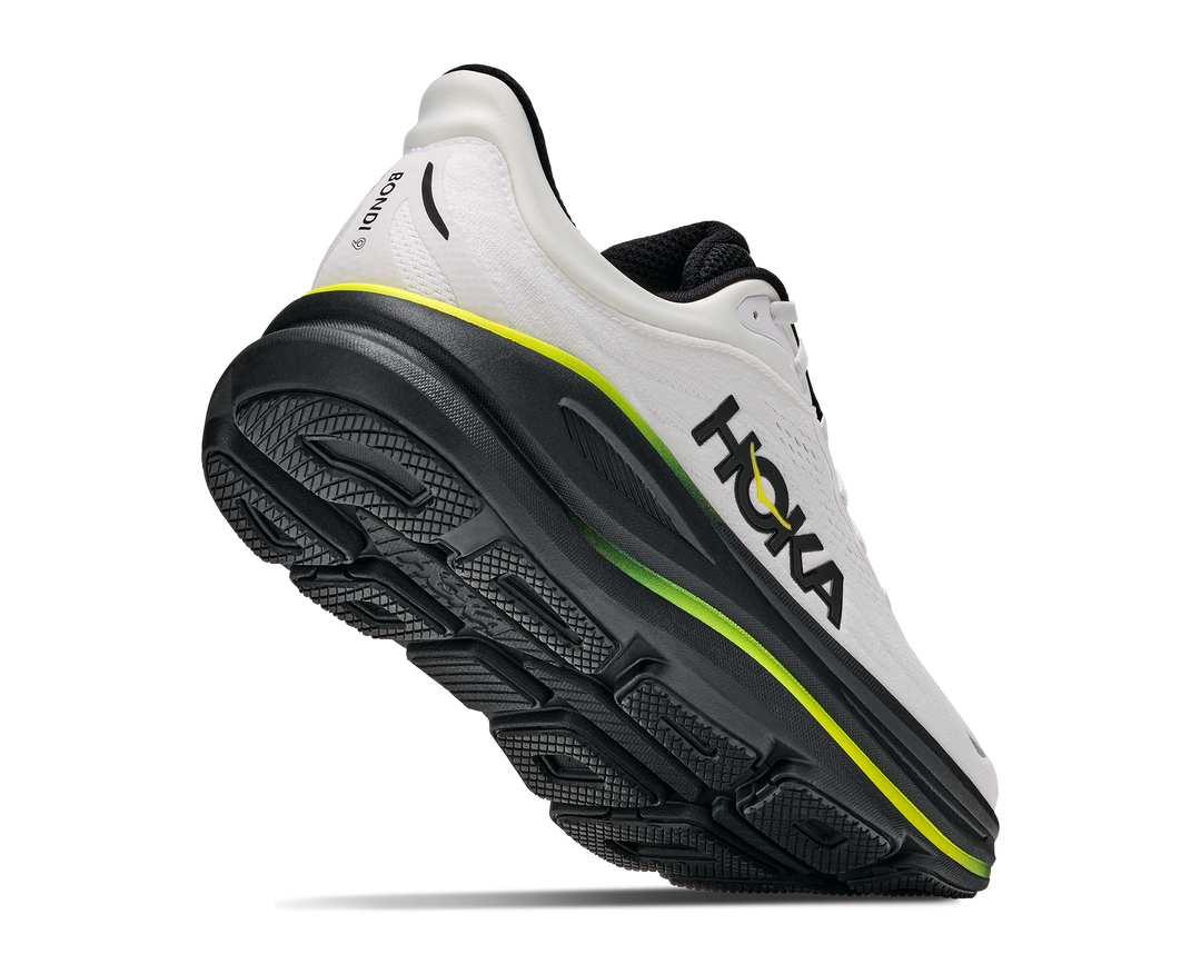 Hoka Mens Bondi 9 - White/Citrus - Neutral - AW26