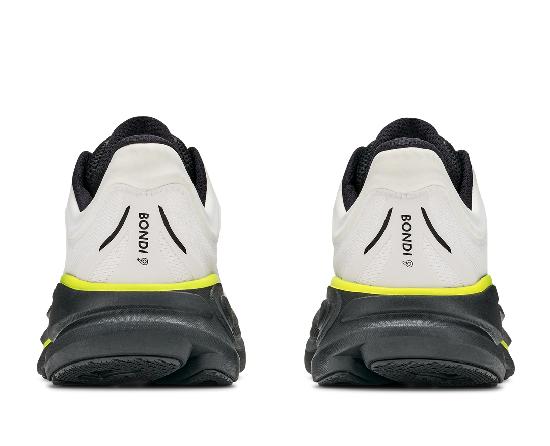 Hoka Mens Bondi 9 - White/Citrus - Neutral - AW26